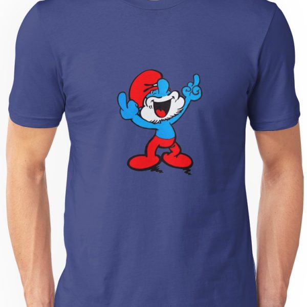 The Smurfs -Papa Smurf (happy) Slim Fit T-Shirt