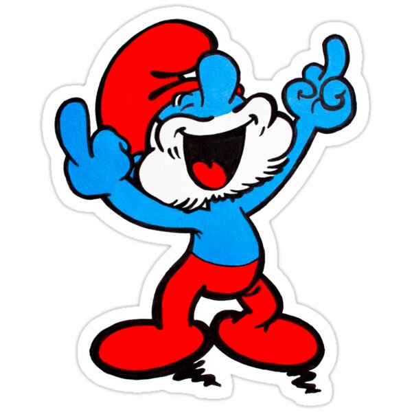 The Smurfs -Papa Smurf (happy) Sticker